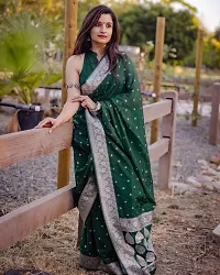 Beautiful Art Silk Saree With Blouse Piece For Women-thumb1