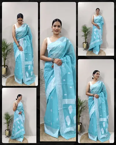 Beautiful Art Silk Saree With Blouse Piece For Women