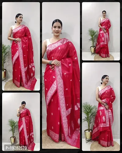 Beautiful Art Silk Saree With Blouse Piece For Women-thumb0