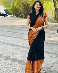 Beautiful Art Silk Saree With Blouse Piece For Women-thumb2