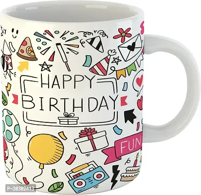 Printed Ceramic Cups Happy Birthday Gifts For Mom Dad Bro Sister D304 Ceramic Coffee Mug 325 ml-thumb0