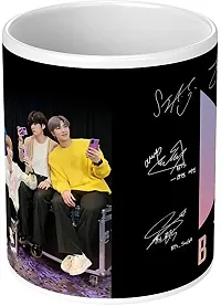 BTS Signature BTS Bangtan Boys Hd Printed White Ceramic Coffee 350 Ml Ceramic Coffee Mug 350 ml-thumb2