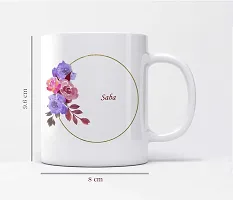 Name Saba Printed Floral Design Ceramic Coffee Mug 350 ml-thumb1