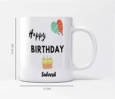 Name Subeesh Printed Happy Birthday Ceramic Coffee Mug 350 ml-thumb1