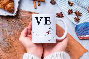 Love Heart Husband Wife Bf Gf Couple Ceramic Coffee Mug 350 ml Pack of 2-thumb2