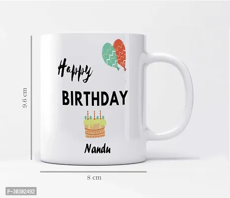 Name Nandu Printed Happy Birthday Ceramic Coffee Mug 350 ml-thumb2