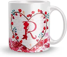 Letter R Print Gift for Friend Ceramic Coffee Mug 320 ml-thumb1