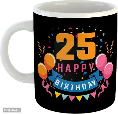 Printed Happy 25th Birthday Cups Best Gifts D470 Ceramic Coffee Mug 325 ml-thumb2