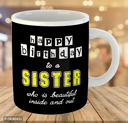 Printed Happy Birthday Sister Cups Best Gifts D444 Ceramic Coffee Mug 325 ml-thumb3