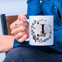 Letter J Flower Alphabet mug Best Gift for your Loved Once For Special Day Ceramic Coffee Mug 350 ml-thumb3