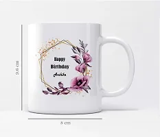 Beautiful Floral Design Name Anshika Printed Ceramic Coffee Mug 325 ml-thumb1