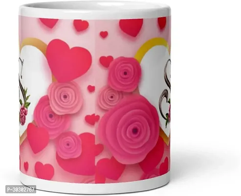 Letter S Floral Alphabet Coffee Best Gift for Loved Once on Special Days Ceramic Coffee Mug 330 ml-thumb2