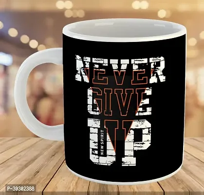 Printed Never Give up Ceramic Coffee 325 Ml-thumb4