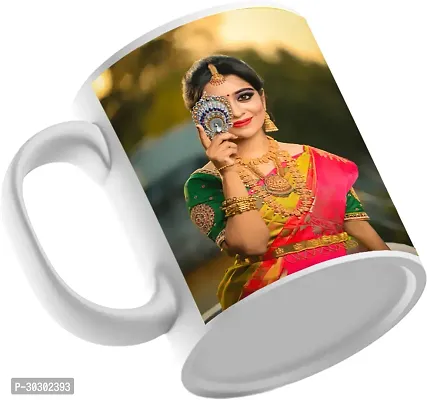 Coffee Smooth Finishing White Personalized Photos Ceramic Coffee Mug 350 ml