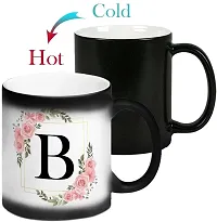 Letters B Ceramic Magic Cup 1Pcs Alphabet Floral Coffee Cup Letter Ceramic Coffee Mug 325 ml-thumb3