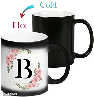 Letters B Ceramic Magic Cup 1Pcs Alphabet Floral Coffee Cup Letter Ceramic Coffee Mug 325 ml-thumb4