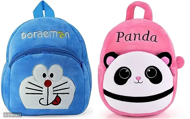 Aviaaz Doremon  Pink Panda Combo Kids School Bag Cute Backpacks for Girls/Boys/Animal Cartoon Mini Travel Bag Backpack for Kids Girl Boy 2-6 Years-thumb0