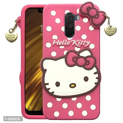 Stylish Trendy Hello Kitty Back Cover For Redmi Poco F1 Soft Silicon Girls Phone Case Cover-thumb2