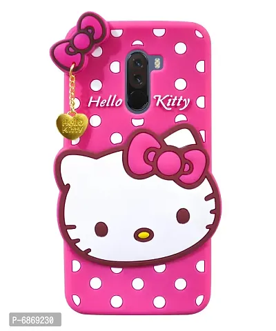 Stylish Trendy Hello Kitty Back Cover For Redmi Poco F1 Soft Silicon Girls Phone Case Cover-thumb0