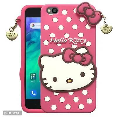 Stylish Trendy Hello Kitty Back Cover For Redmi GO Soft Silicon Girls Phone Case Cover