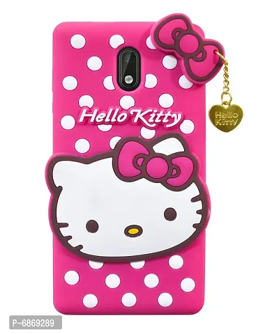 Stylish Trendy Hello Kitty Back Cover For Nokia 6.1 Plus Soft Silicon Girls Phone Case Cover