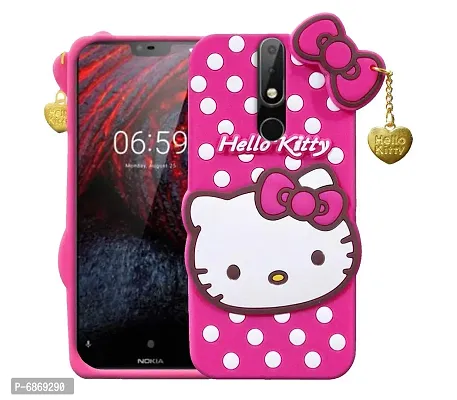 Stylish Trendy Hello Kitty Back Cover For Nokia 7 plus Soft Silicon Girls Phone Case Cover