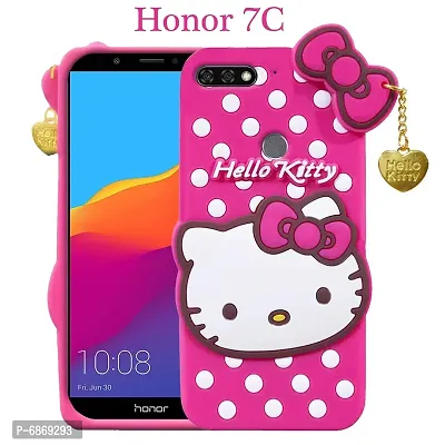 Stylish Trendy Hello Kitty Back Cover For Honor 7C Soft Silicon Girls Phone Case Cover