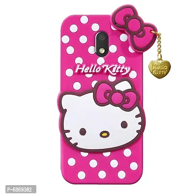 Stylish Trendy Hello Kitty Back Cover For Moto E3 Power Soft Silicon Girls Phone Case Cover-thumb3