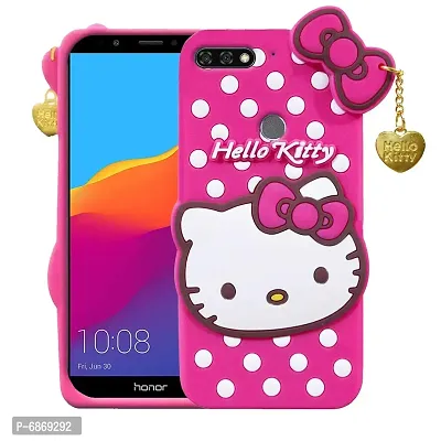 Stylish Trendy Hello Kitty Back Cover For Honor 7A Soft Silicon Girls Phone Case Cover