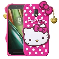Stylish Trendy Hello Kitty Back Cover For Moto E3 Power Soft Silicon Girls Phone Case Cover-thumb1