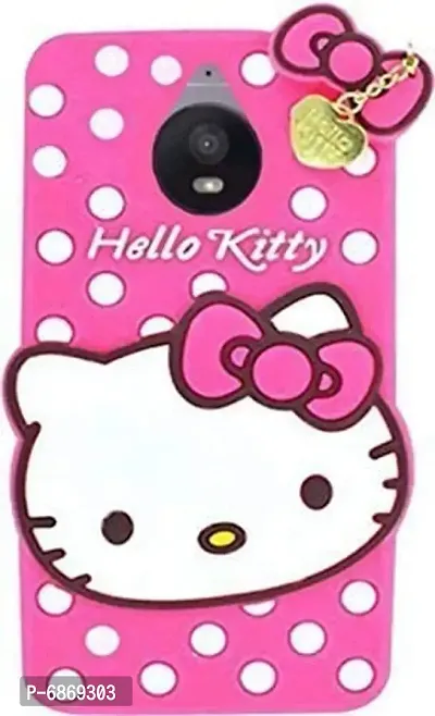 Stylish Trendy Hello Kitty Back Cover For Moto E4 Plus Soft Silicon Girls Phone Case Cover