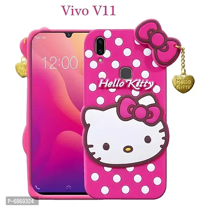 Stylish Trendy Hello Kitty Back Cover For Vivo V11 Soft Silicon Girls Phone Case Cover