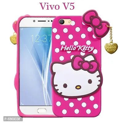 Stylish Trendy Hello Kitty Back Cover For Vivo V5 Soft Silicon Girls Phone Case Cover