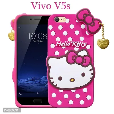 Stylish Trendy Hello Kitty Back Cover For Vivo V5S Soft Silicon Girls Phone Case Cover-thumb0