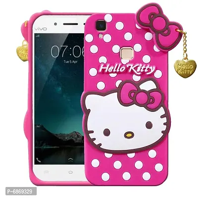 Stylish Trendy Hello Kitty Back Cover For Vivo V3 Max Soft Silicon Girls Phone Case Cover-thumb0
