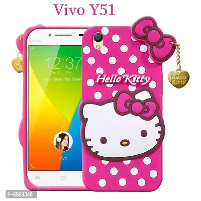 Stylish Trendy Hello Kitty Back Cover For Vivo Y51 Soft Silicon Girls Phone Case Cover