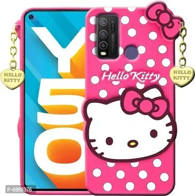 Stylish Trendy Hello Kitty Back Cover For Vivo Y30 Soft Silicon Girls Phone Case Cover