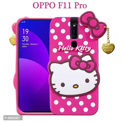 Stylish Trendy Hello Kitty Back Cover For OPPO F11 Pro Soft Silicon Girls Phone Case Cover