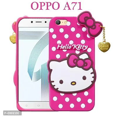 Stylish Trendy Hello Kitty Back Cover For OPPO A71 Soft Silicon Girls Phone Case Cover-thumb0