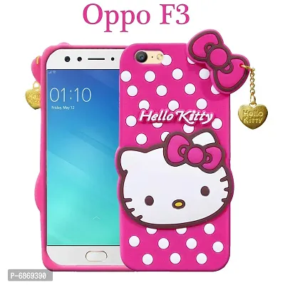 Stylish Trendy Hello Kitty Back Cover For OPPO F3 Soft Silicon Girls Phone Case Cover
