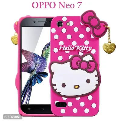 Stylish Trendy Hello Kitty Back Cover For OPPO Neo 7 Soft Silicon Girls Phone Case Cover-thumb0
