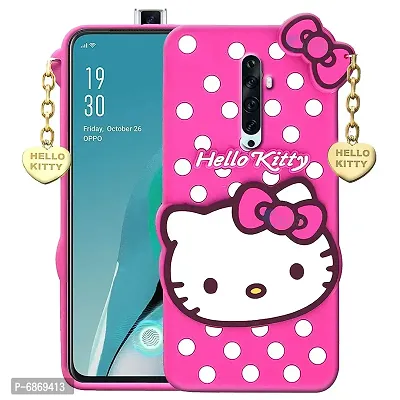 Stylish Trendy Hello Kitty Back Cover For Reno 2F Soft Silicon Girls Phone Case Cover-thumb0