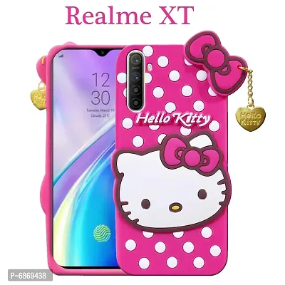 Stylish Trendy Hello Kitty Back Cover For Realme XT Soft Silicon Girls Phone Case Cover
