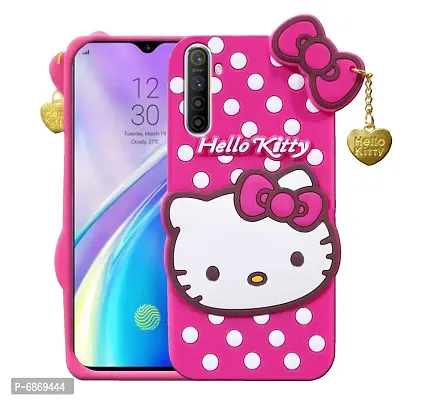 Stylish Trendy Hello Kitty Back Cover For Realme 6 Soft Silicon Girls Phone Case Cover