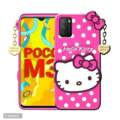 Stylish Trendy Hello Kitty Back Cover For Poco M3 Pro Soft Silicon Girls Phone Case Cover