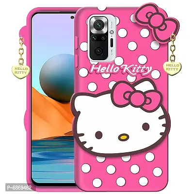Stylish Trendy Hello Kitty Back Cover For Redmi Note 10 Pro Max Soft Silicon Girls Phone Case Cover