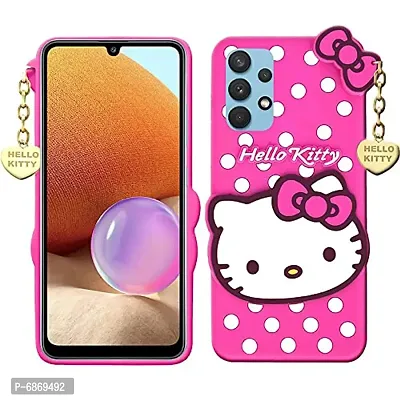 Stylish Trendy Hello Kitty Back Cover For Samsung Galaxy A32 4G Soft Silicon Girls Phone Case Cover