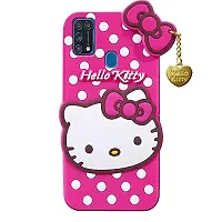 Stylish Trendy Hello Kitty Back Cover For Samsung Galaxy F41 Soft Silicon Girls Phone Case Cover-thumb1