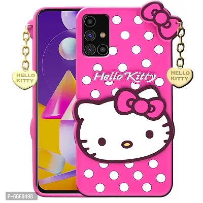 Stylish Trendy Hello Kitty Back Cover For Samsung Galaxy M31s Soft Silicon Girls Phone Case Cover