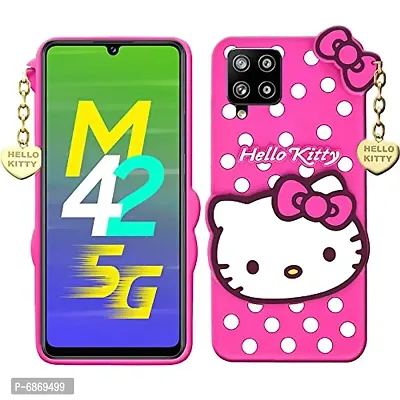 Stylish Trendy Hello Kitty Back Cover For Samsung Galaxy M42 5G Soft Silicon Girls Phone Case Cover-thumb0